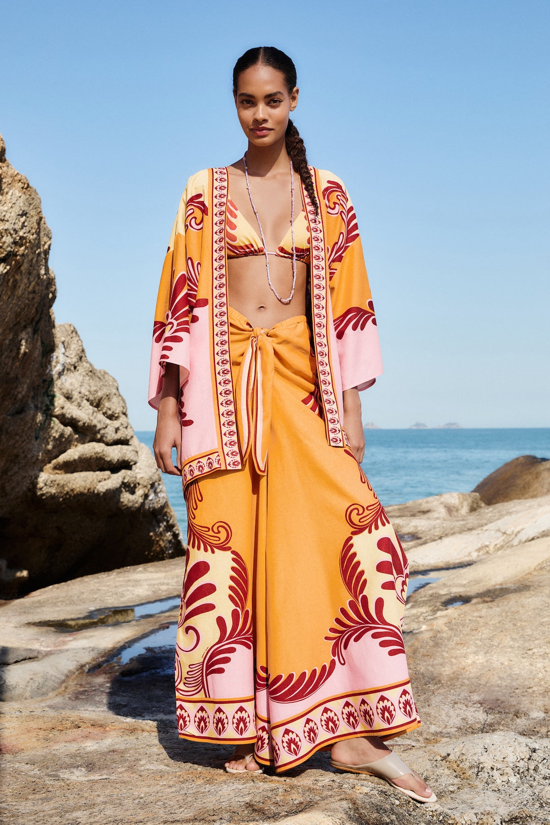 Soft Yellow Arabesc Pants