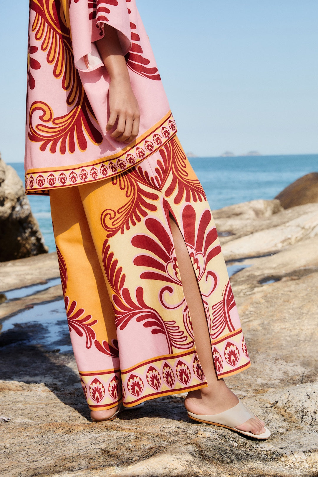 Soft Yellow Arabesc Pants