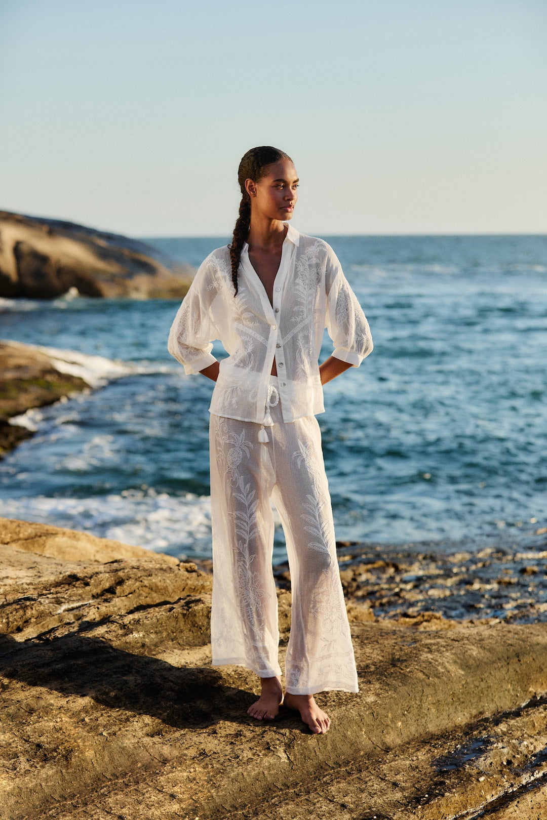 COPACABANA BEACH OFF-WHITE PANTS