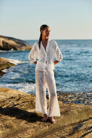 COPACABANA BEACH OFF-WHITE PANTS