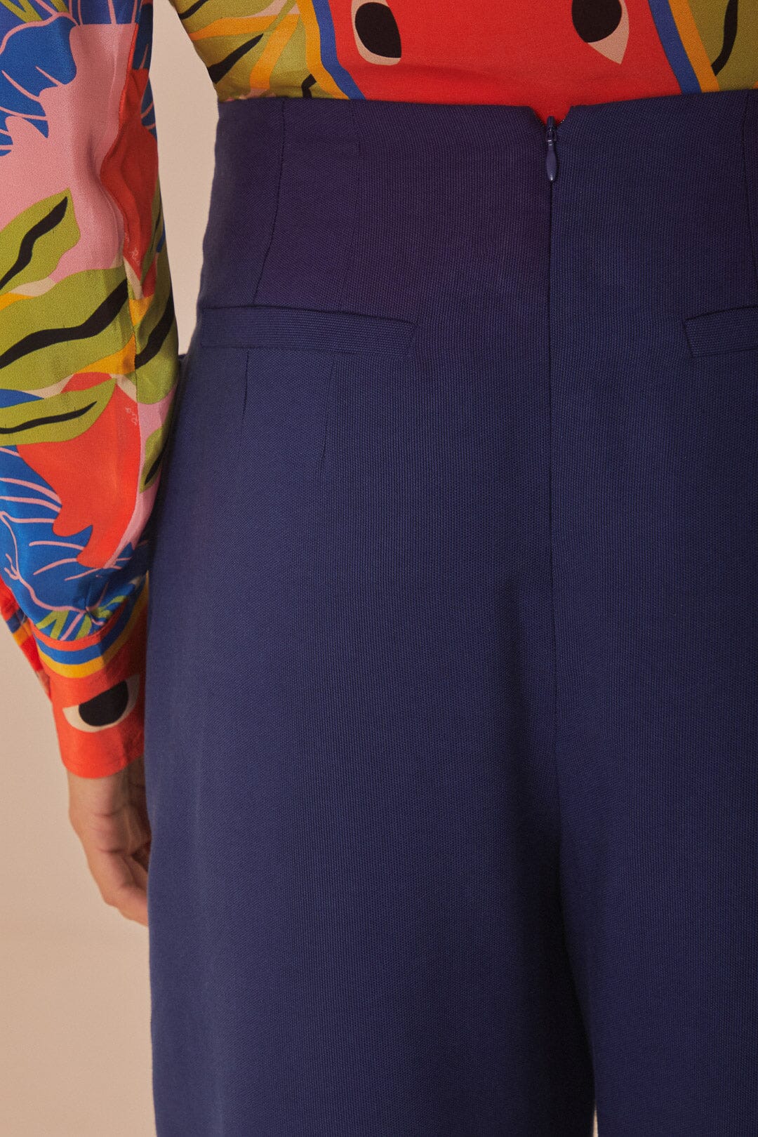 FARM Rio model wearing the Navy Blue High Waisted Pants