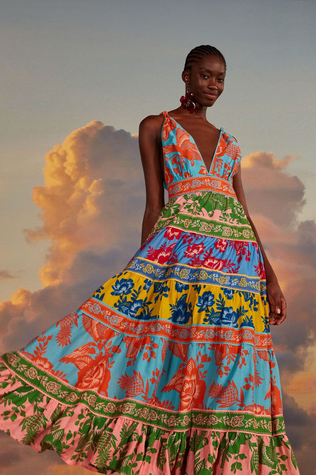 Lace Garden Mix Midi Dress