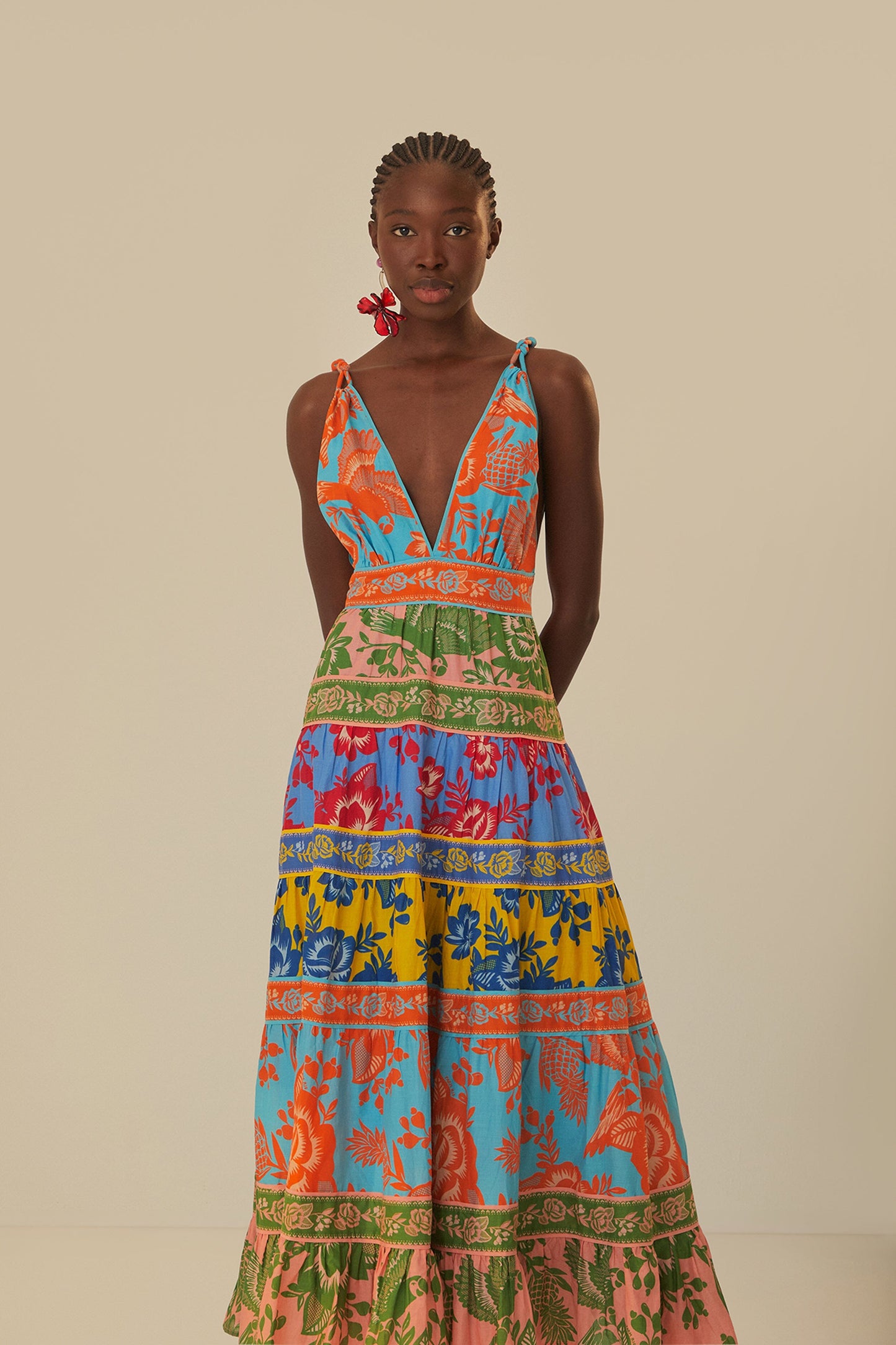 Lace Garden Mix Midi Dress