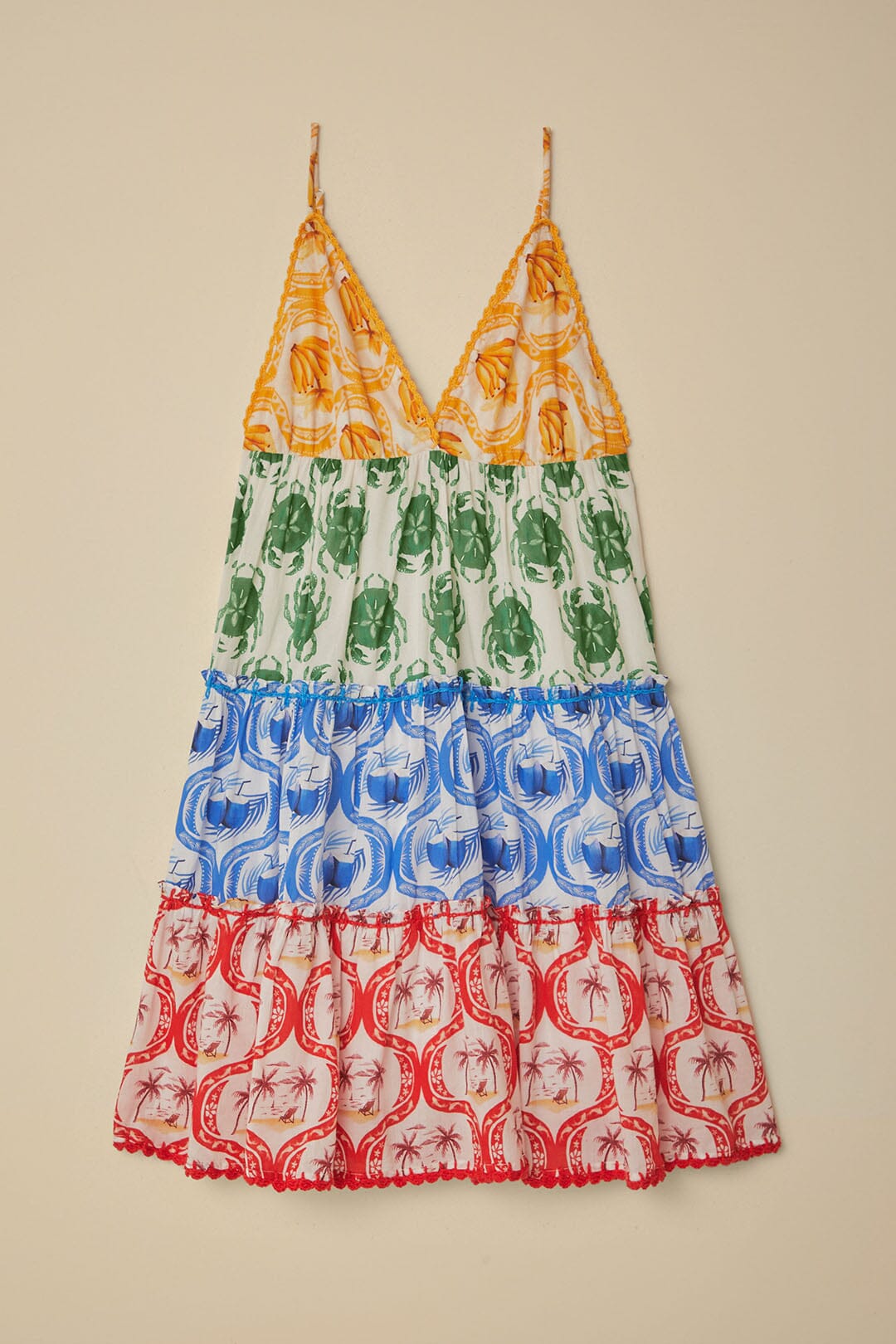 FARM Rio model wearing the Summer Mix Mini Dress