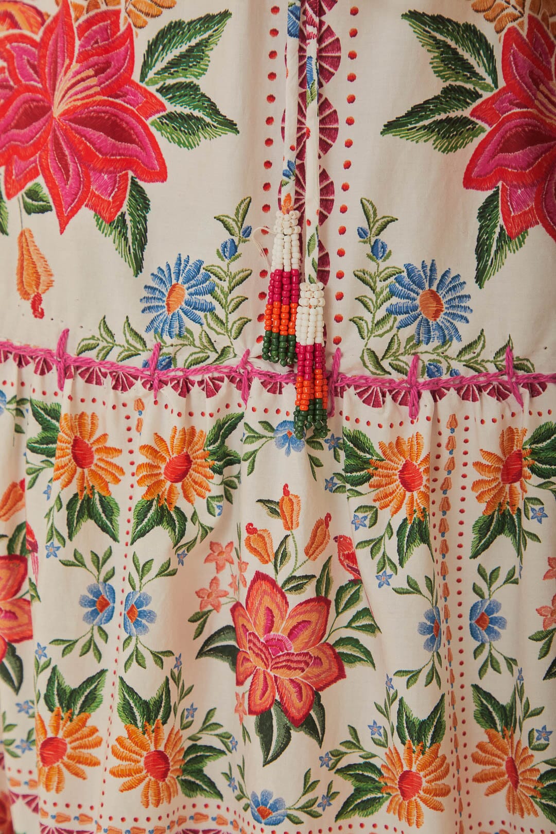 FARM Rio model wearing the Bloom Garden Off White Skirt