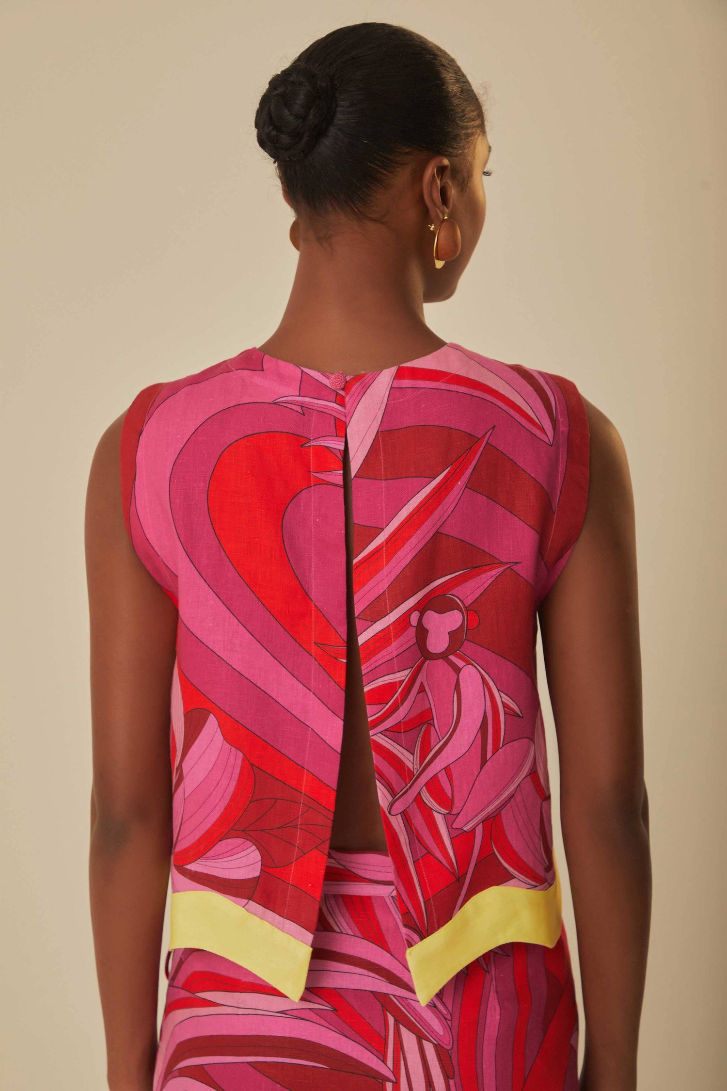 FARM Rio model wearing the Endless Summer Red Cropped Top