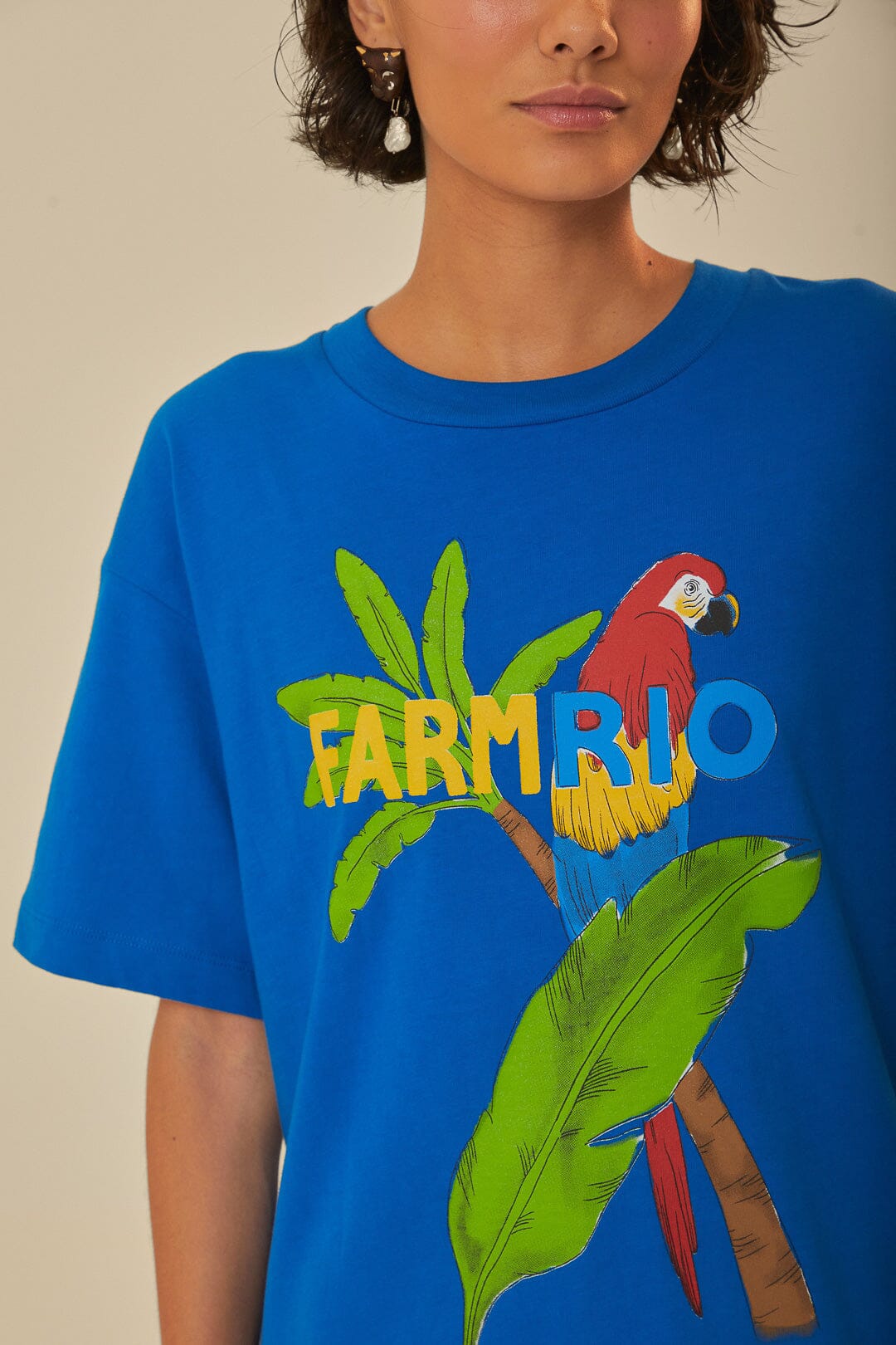 FARM Rio model wearing the Farmrio Relaxed T-Shirt