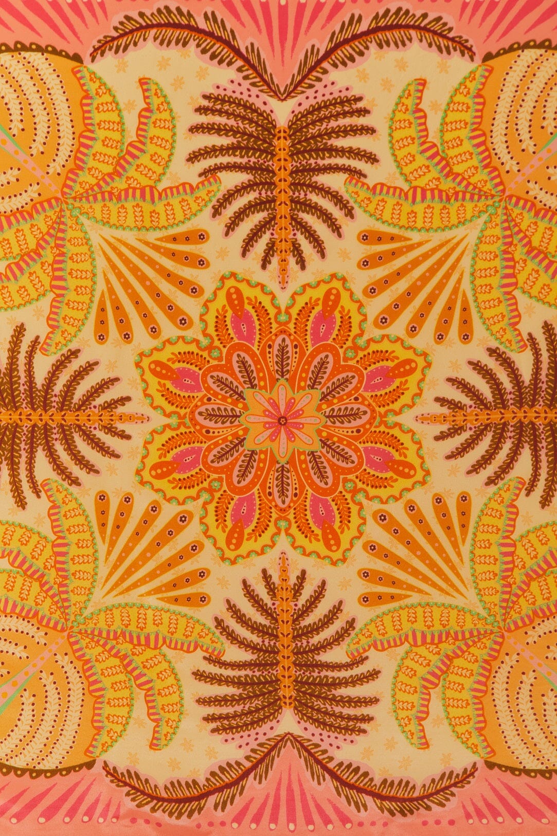 FARM Rio model wearing the Sand Palms Scarf