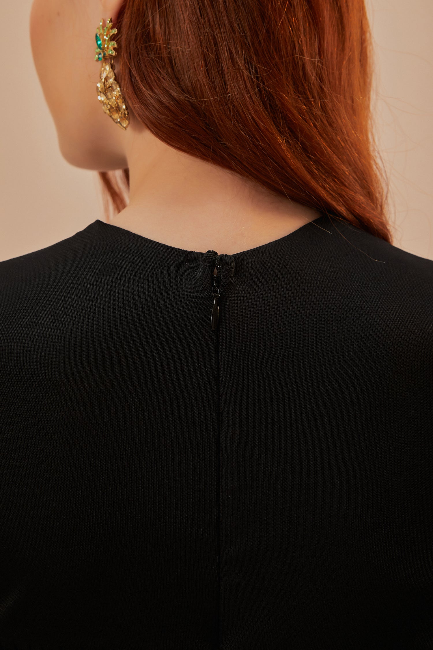 FARM Rio model wearing the Black Long Sleeve Knot Jumpsuit
