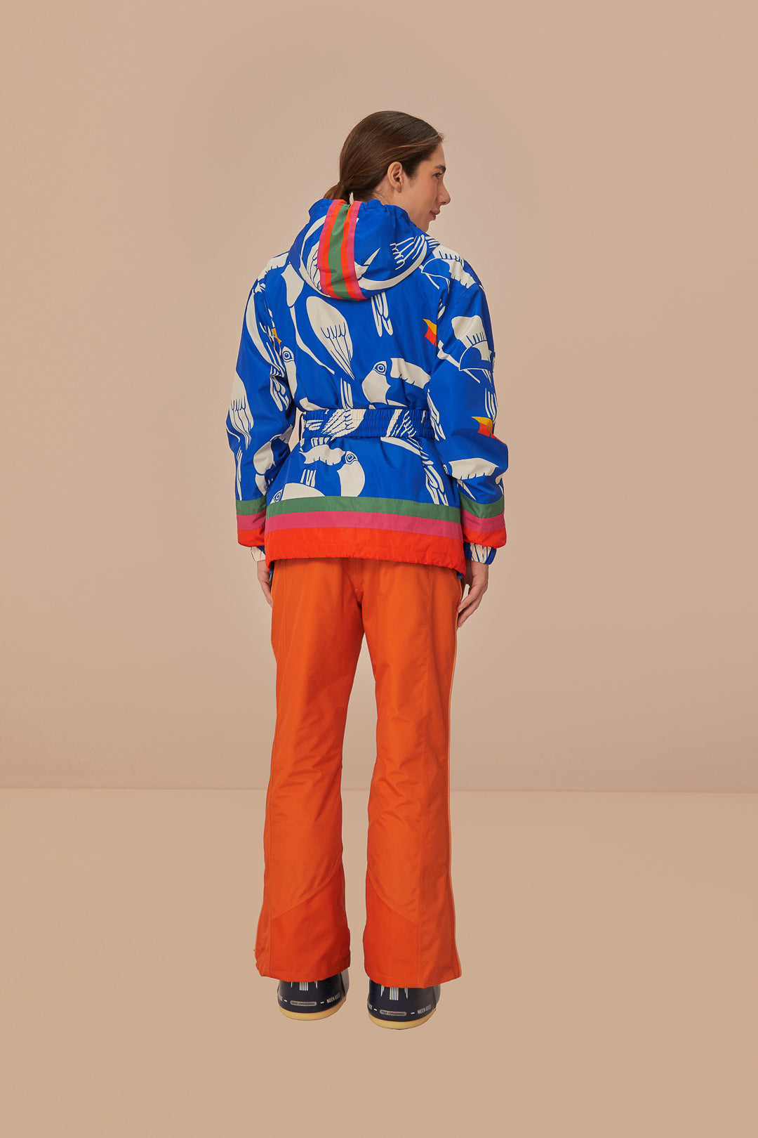 FARM Rio model wearing the Orange Ski Pants