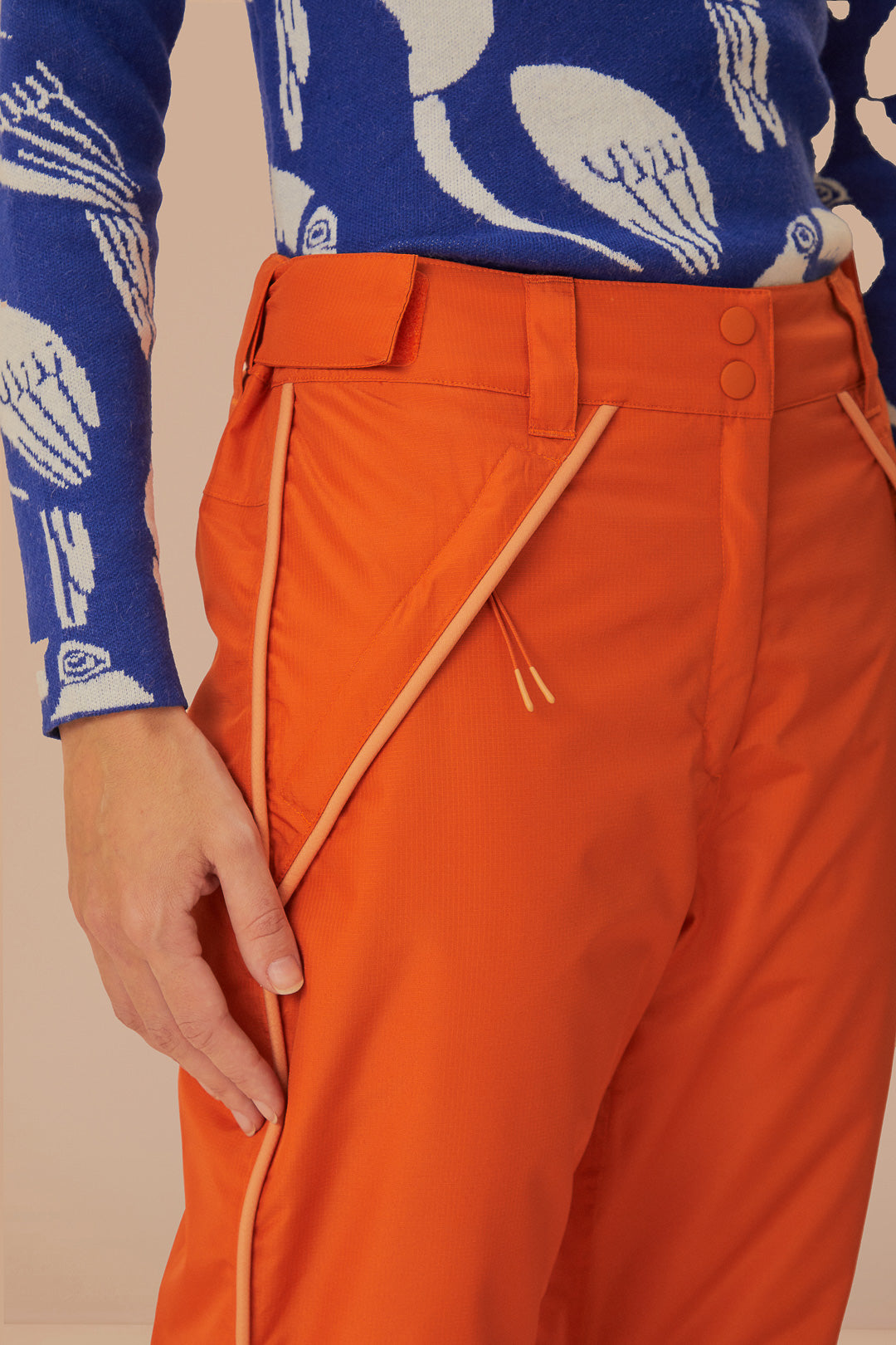 FARM Rio model wearing the Orange Ski Pants