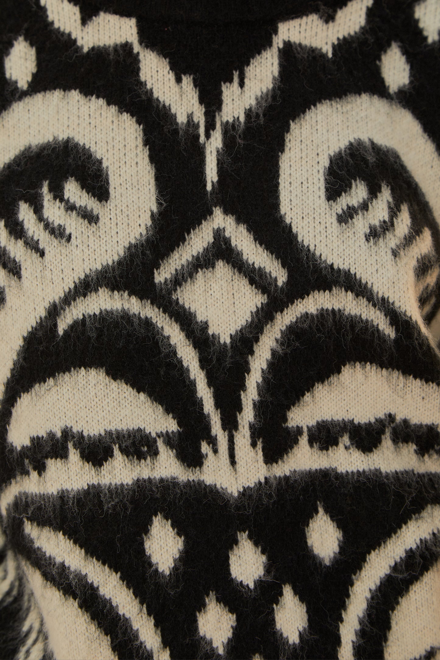 FARM Rio model wearing the Pineapple Ikat Knit Sweater
