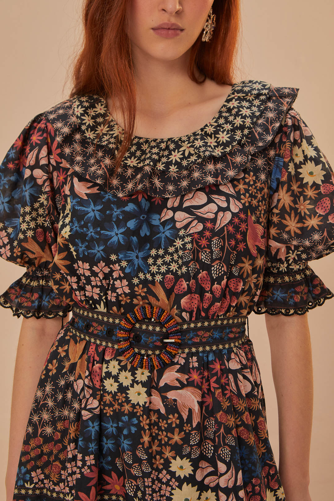 FARM Rio model wearing the Jujus Garden Black Maxi Dress