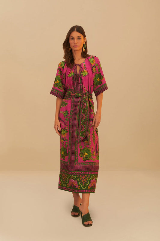Ana Tapestry Pink Maxi Dress