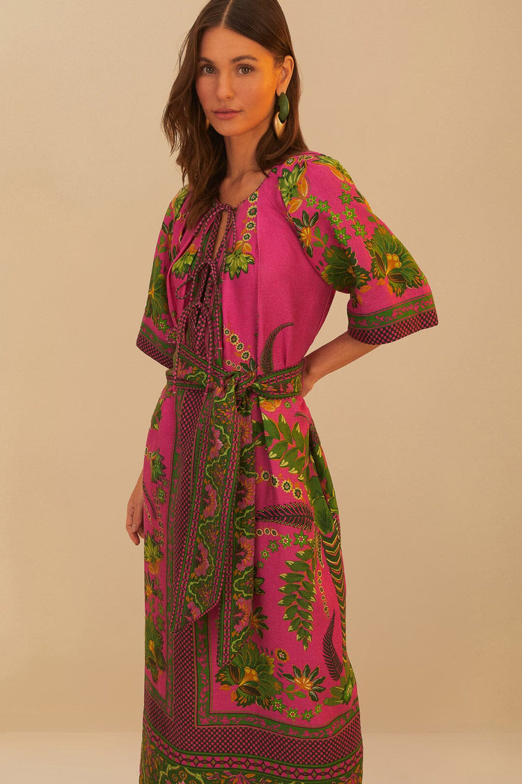 Ana Tapestry Pink Maxi Dress