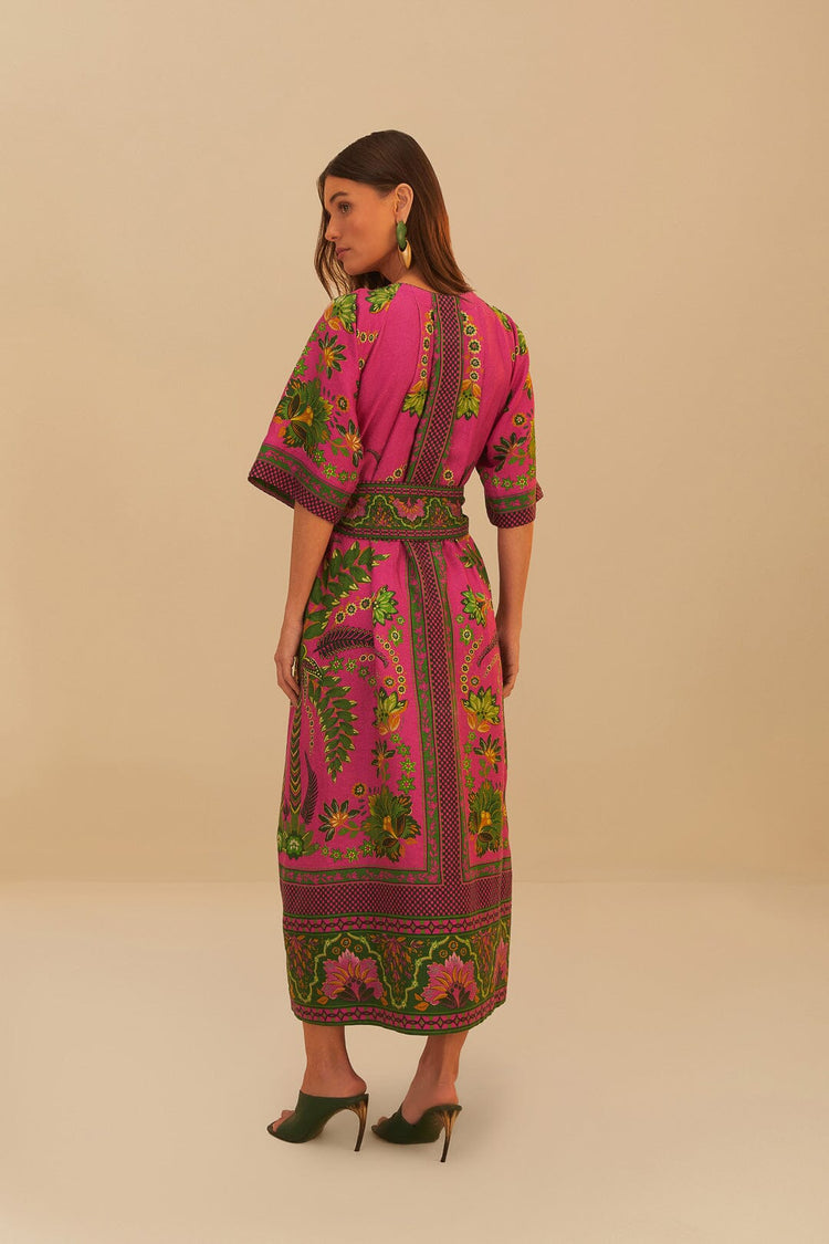 Ana Tapestry Pink Maxi Dress