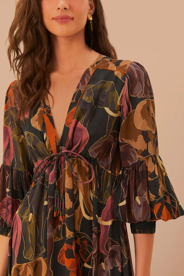 Elephants Green Maxi Dress