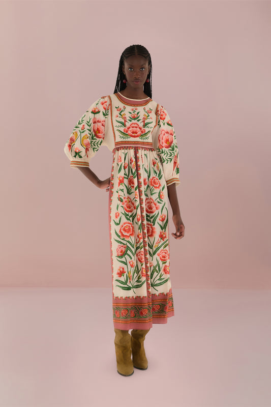 Ainika Delicate Off-White Maxi Dress