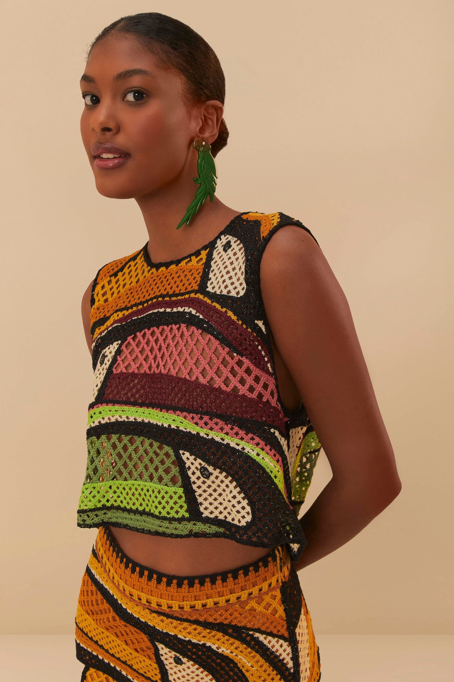Toucan Tree Crochet Top