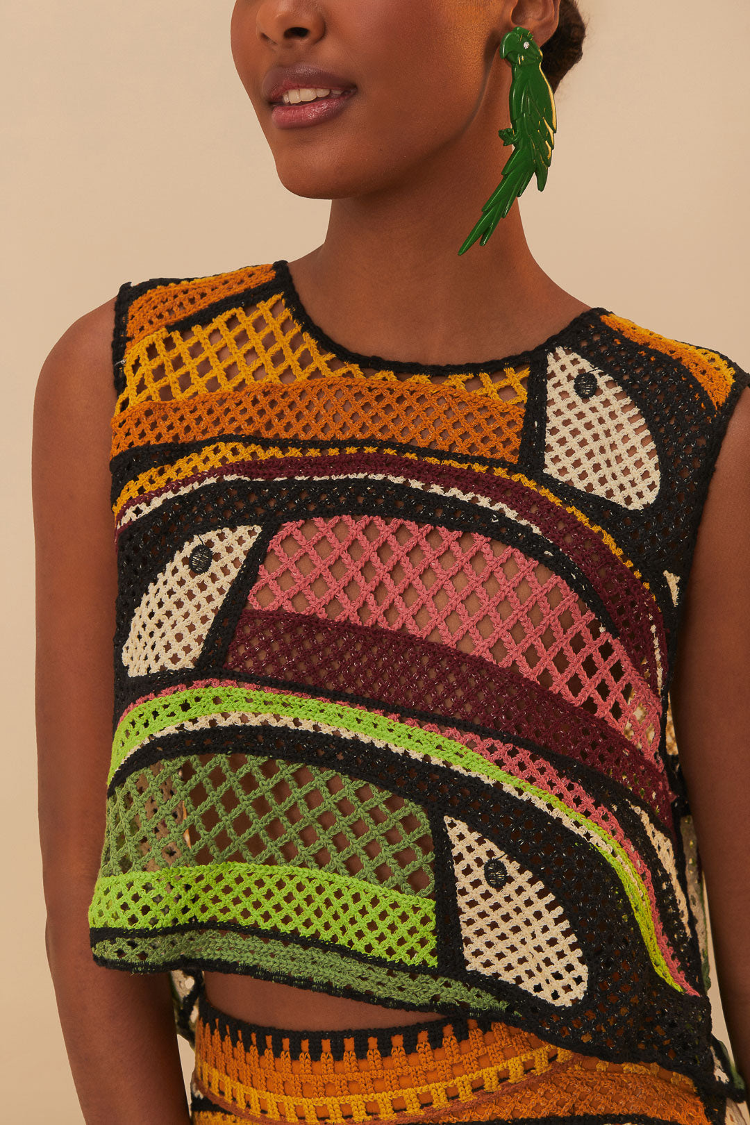 Toucan Tree Crochet Top