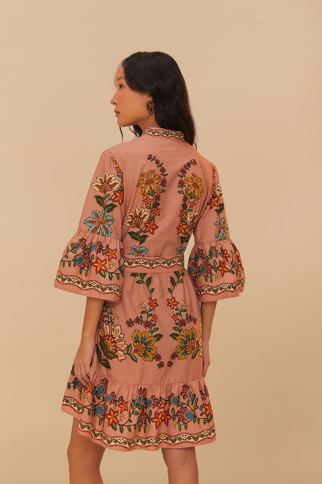 Garden Delight Pink Mini Dress
