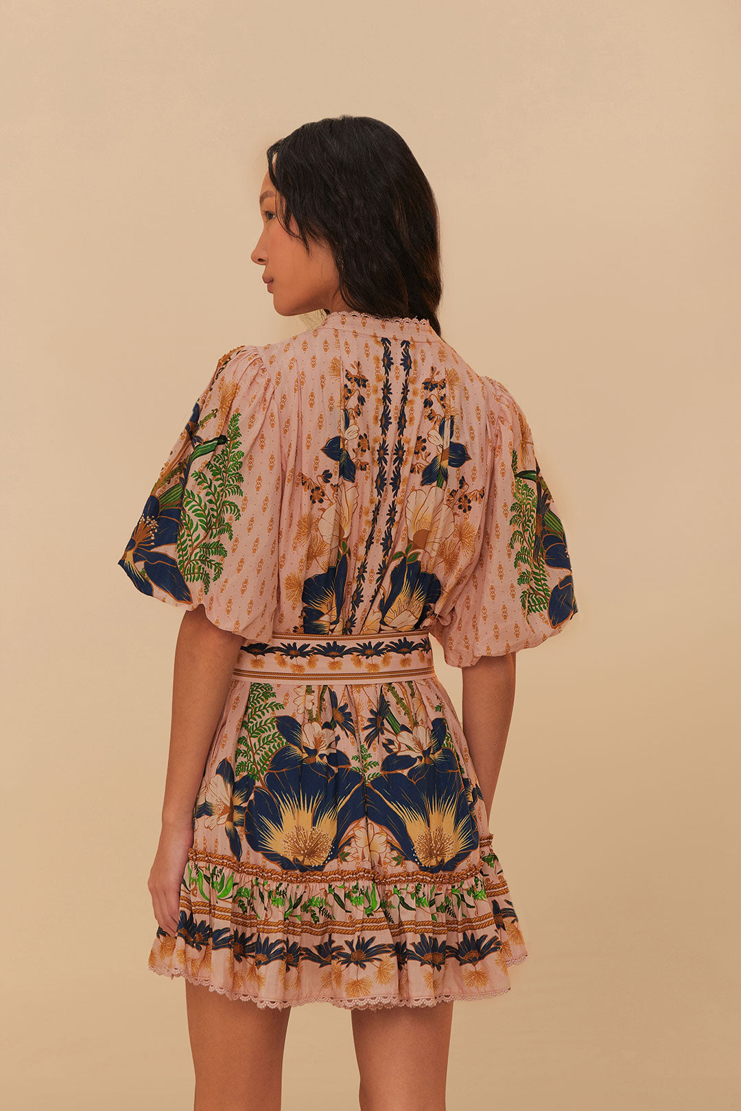 The Dream Garden Pink Mini Dress