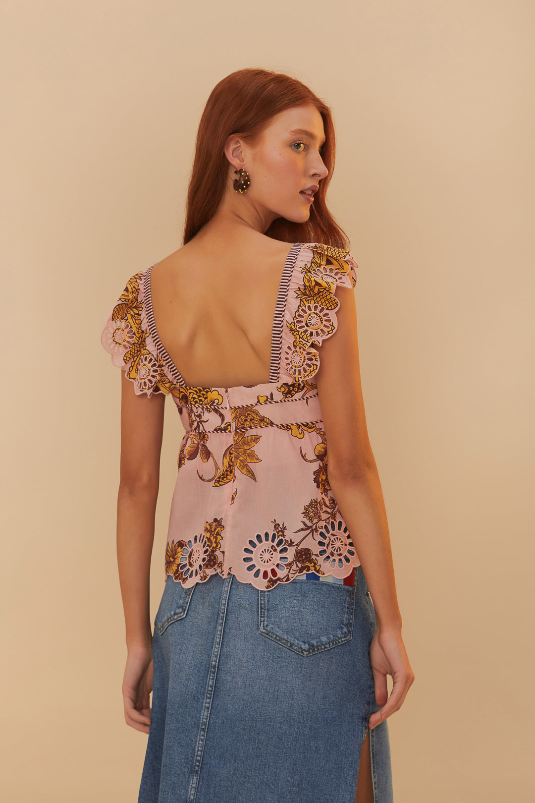 Lilac Tropical Landing Sleeveless Blouse