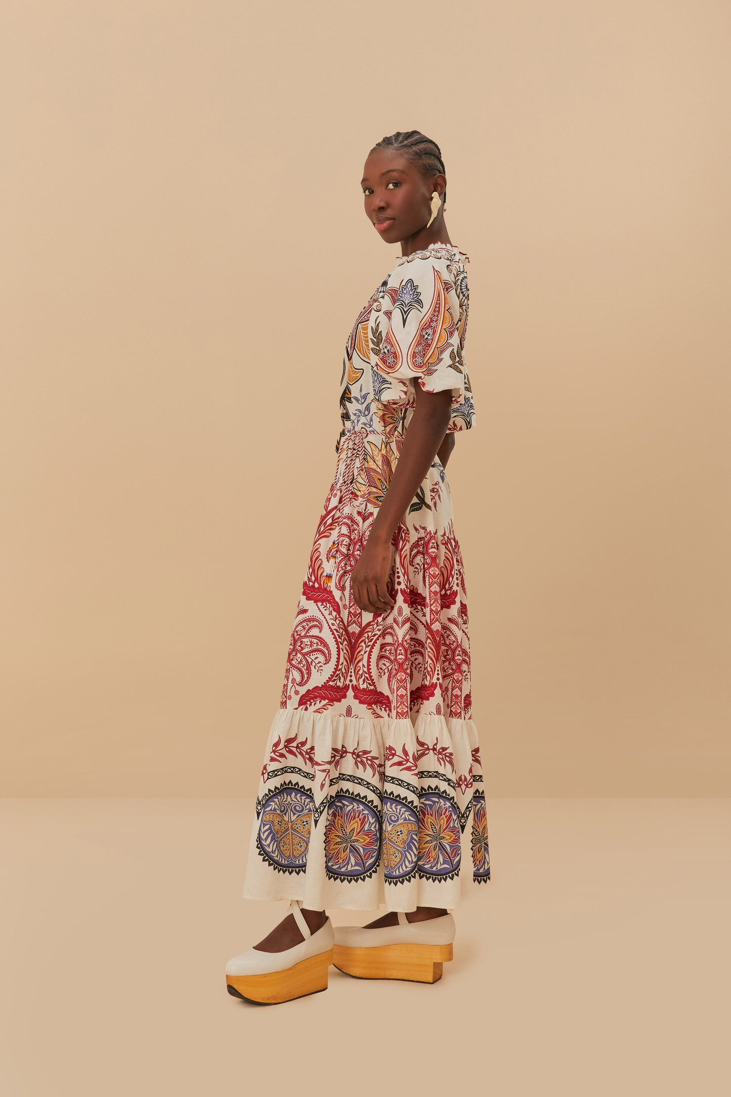 Tropical Camafeu Boho Glam LENZING™ ECOVERO™ Euroflax™ Maxi Dress