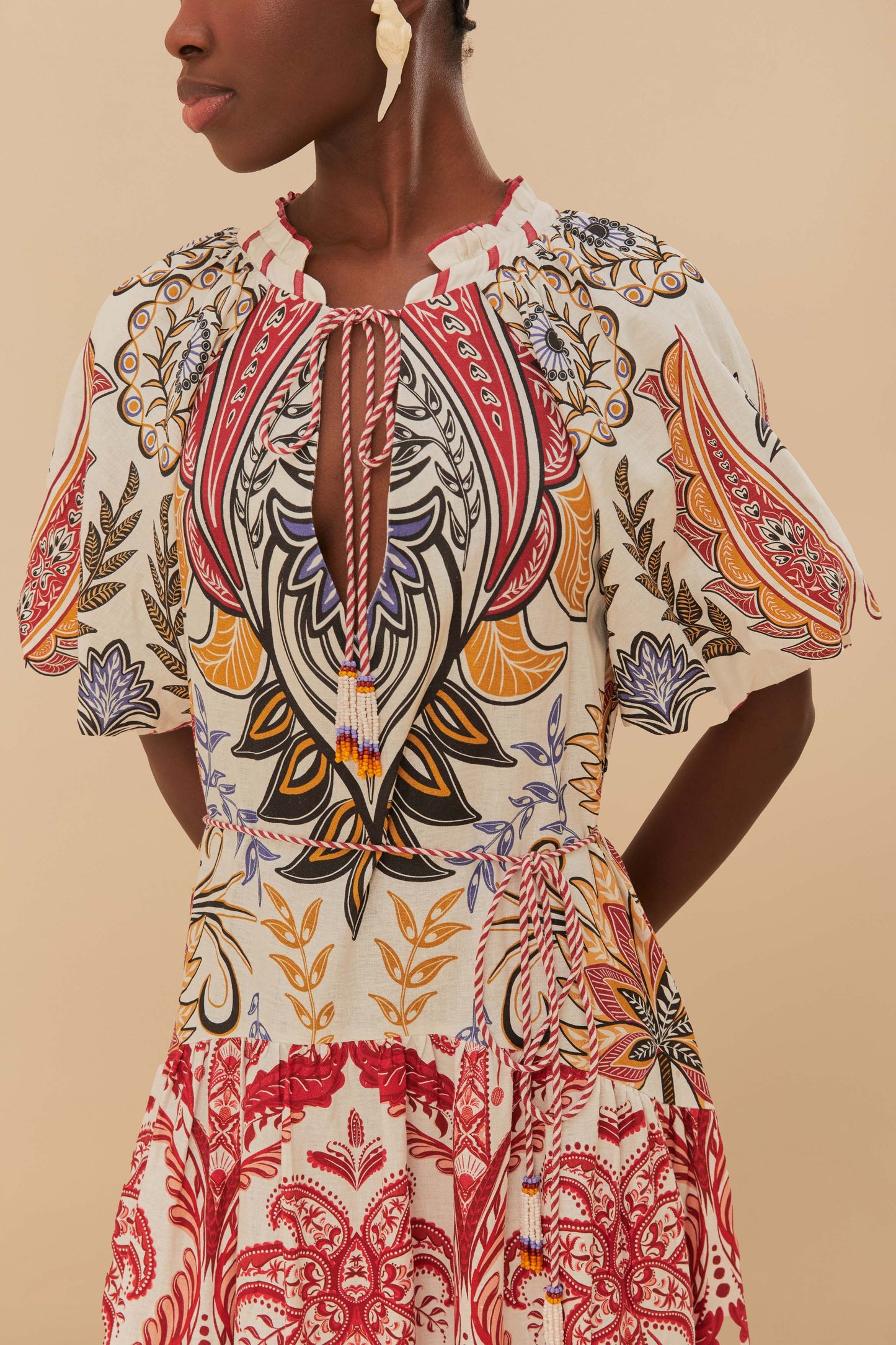 Tropical Camafeu Boho Glam LENZING™ ECOVERO™ Euroflax™ Maxi Dress