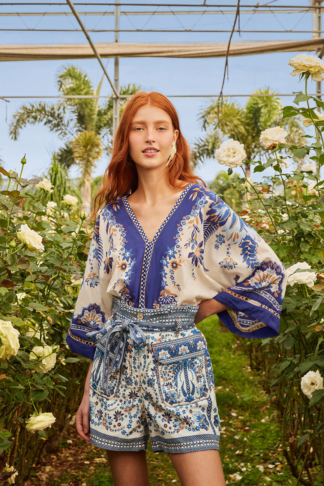 Ana Tapestry Off-White Bodysuit