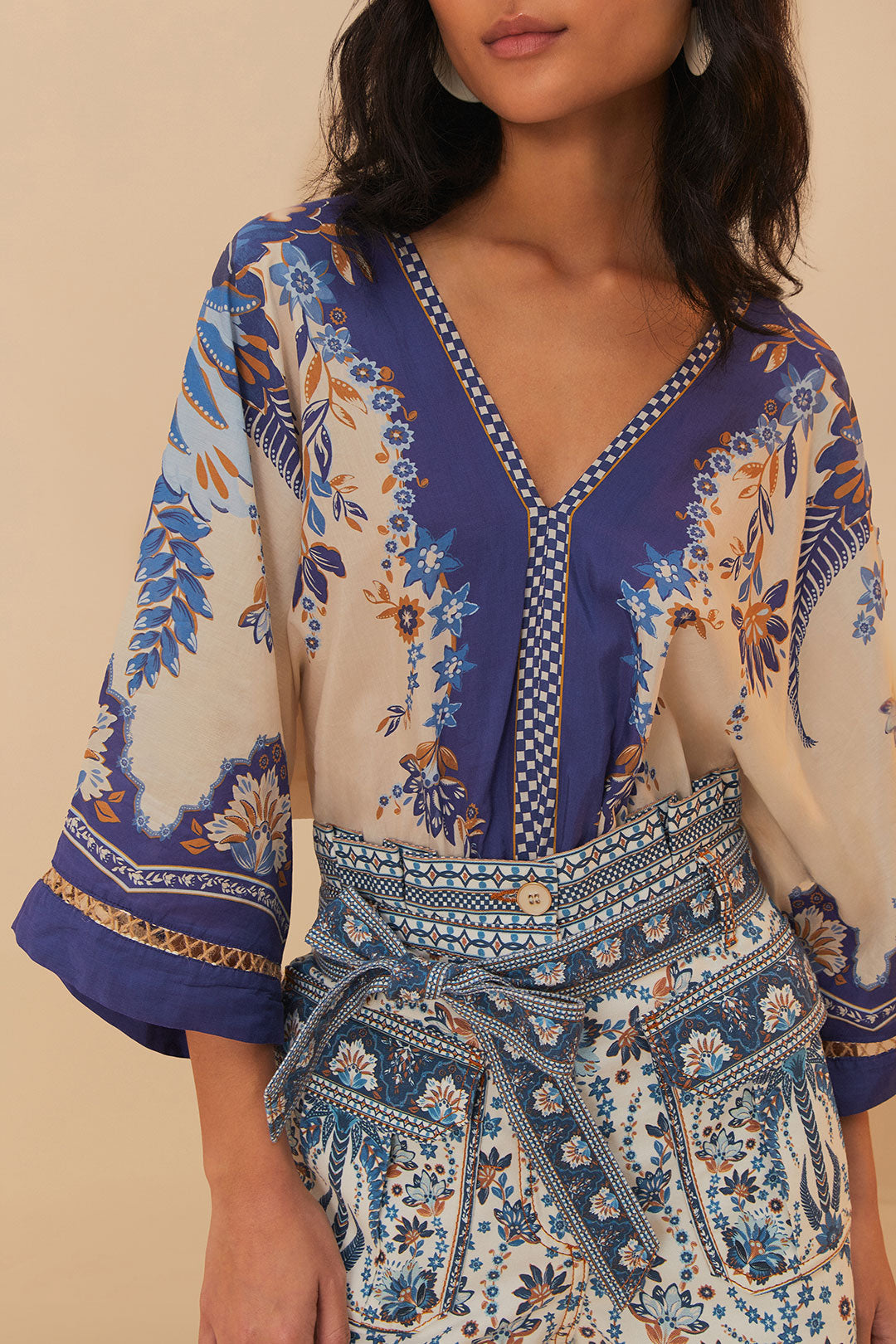Ana Tapestry Off-White Bodysuit