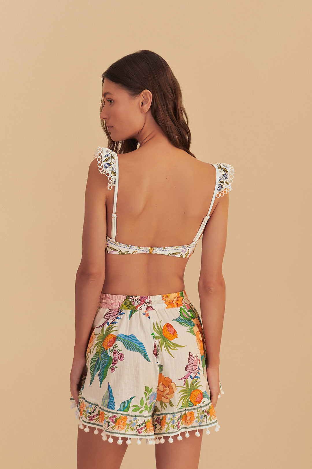 FARM Rio model wearing the Off-White Sweet Bloom Short