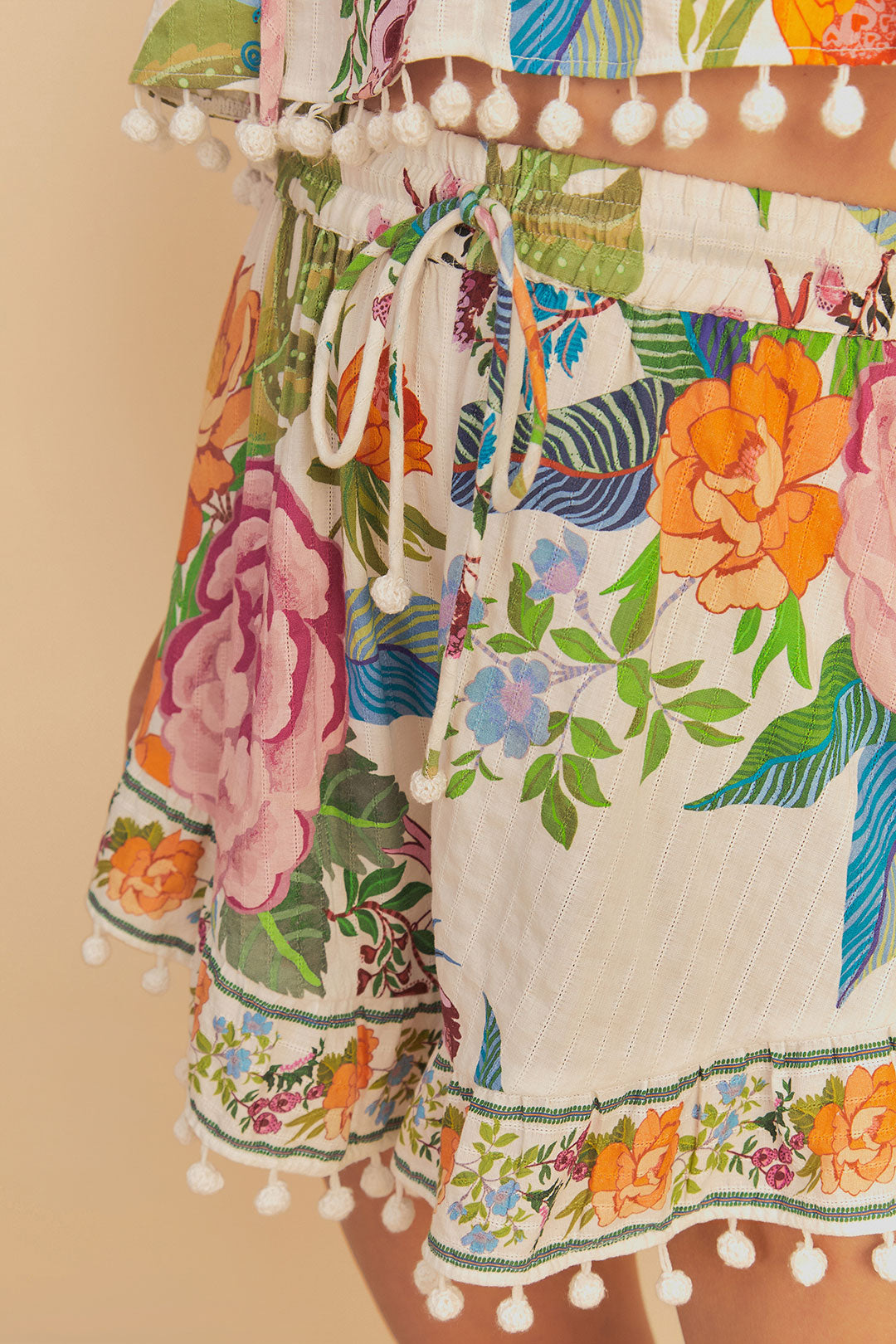 FARM Rio model wearing the Off-White Sweet Bloom Short