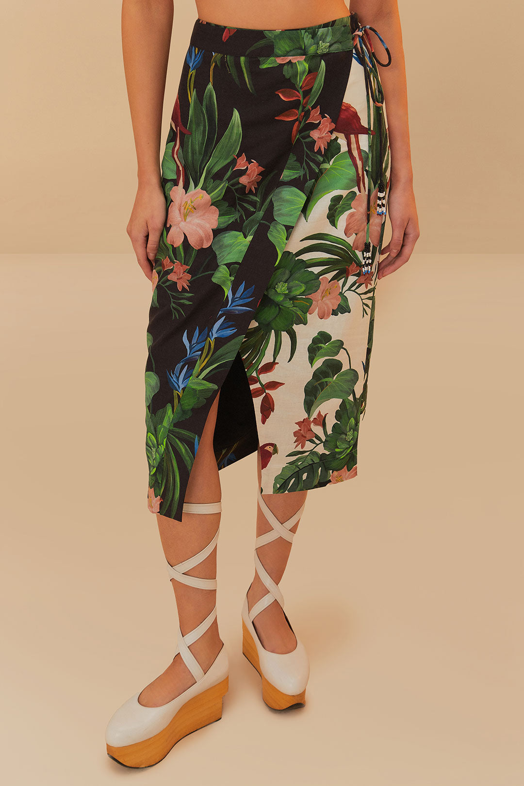 منتصف الليل Macaw Fiesta Mix Midi Skirt