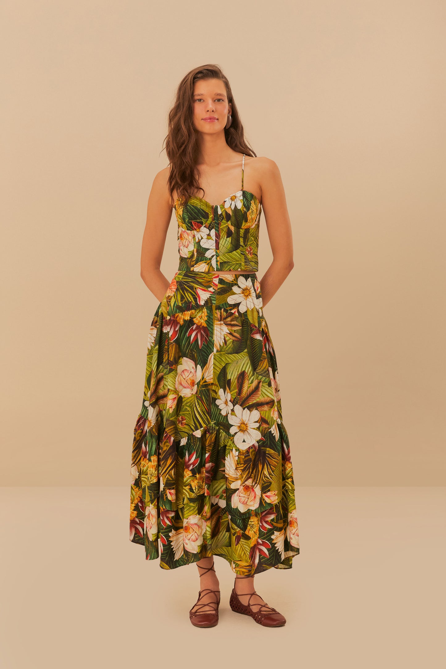 غابة نباتية متعددة الألوان LENZING ™ ECOVERO ™ EUROFLAX ™ CROPTOP