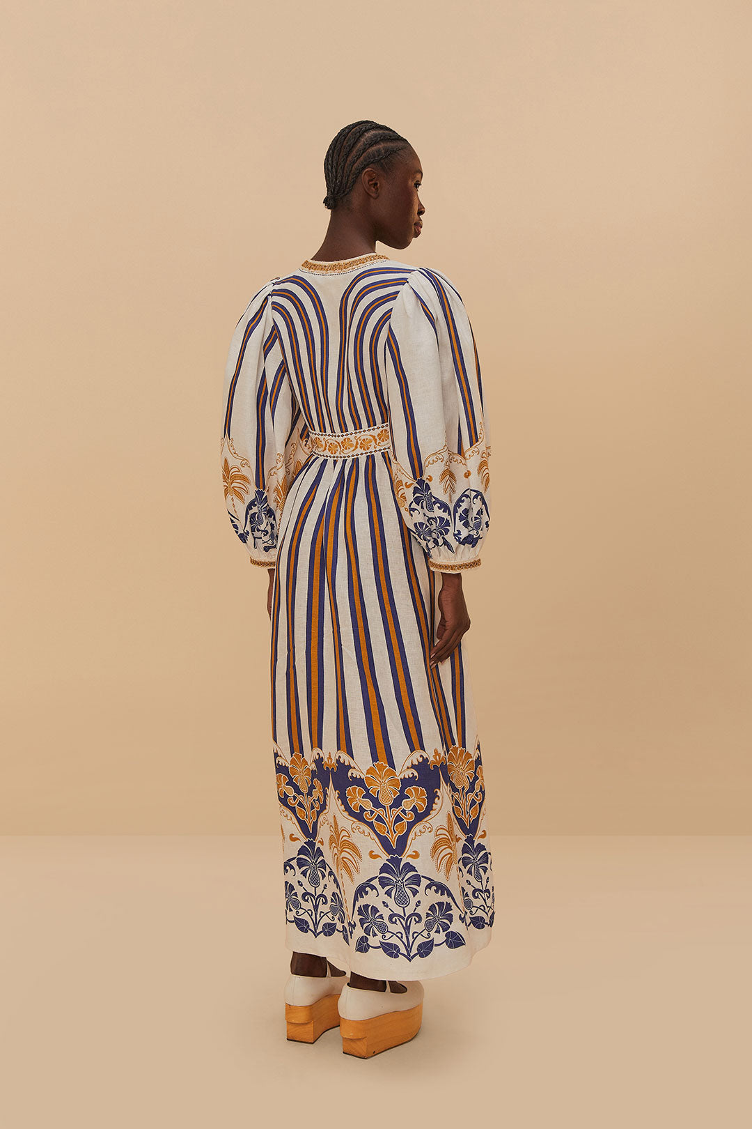 Pineapple Deco Multicolor Maxi Dress