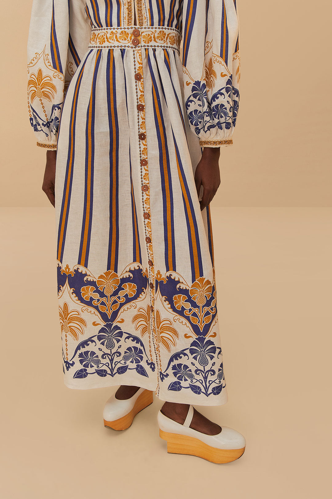 Pineapple Deco Multicolor Maxi Dress