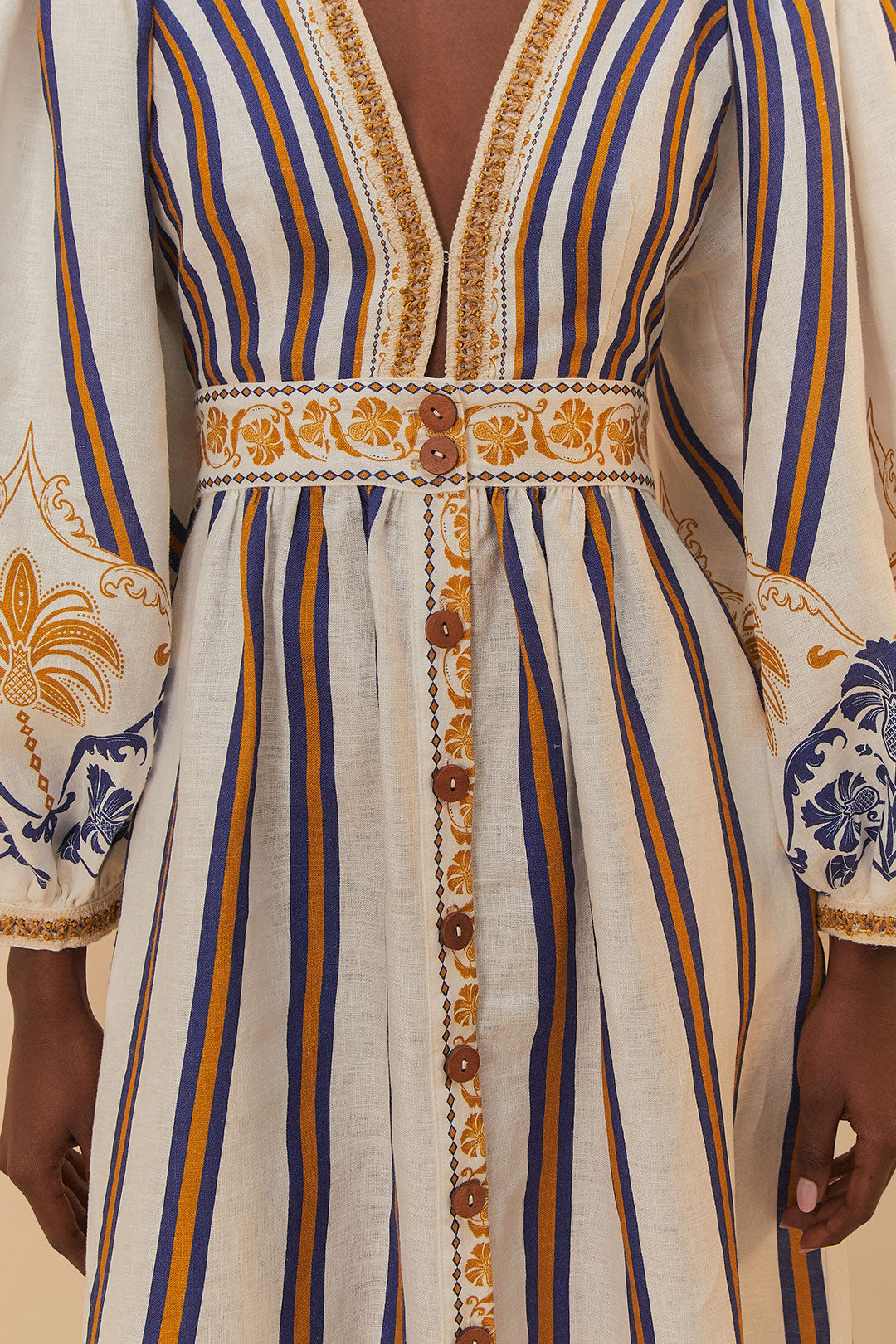 Pineapple Deco Multicolor Maxi Dress