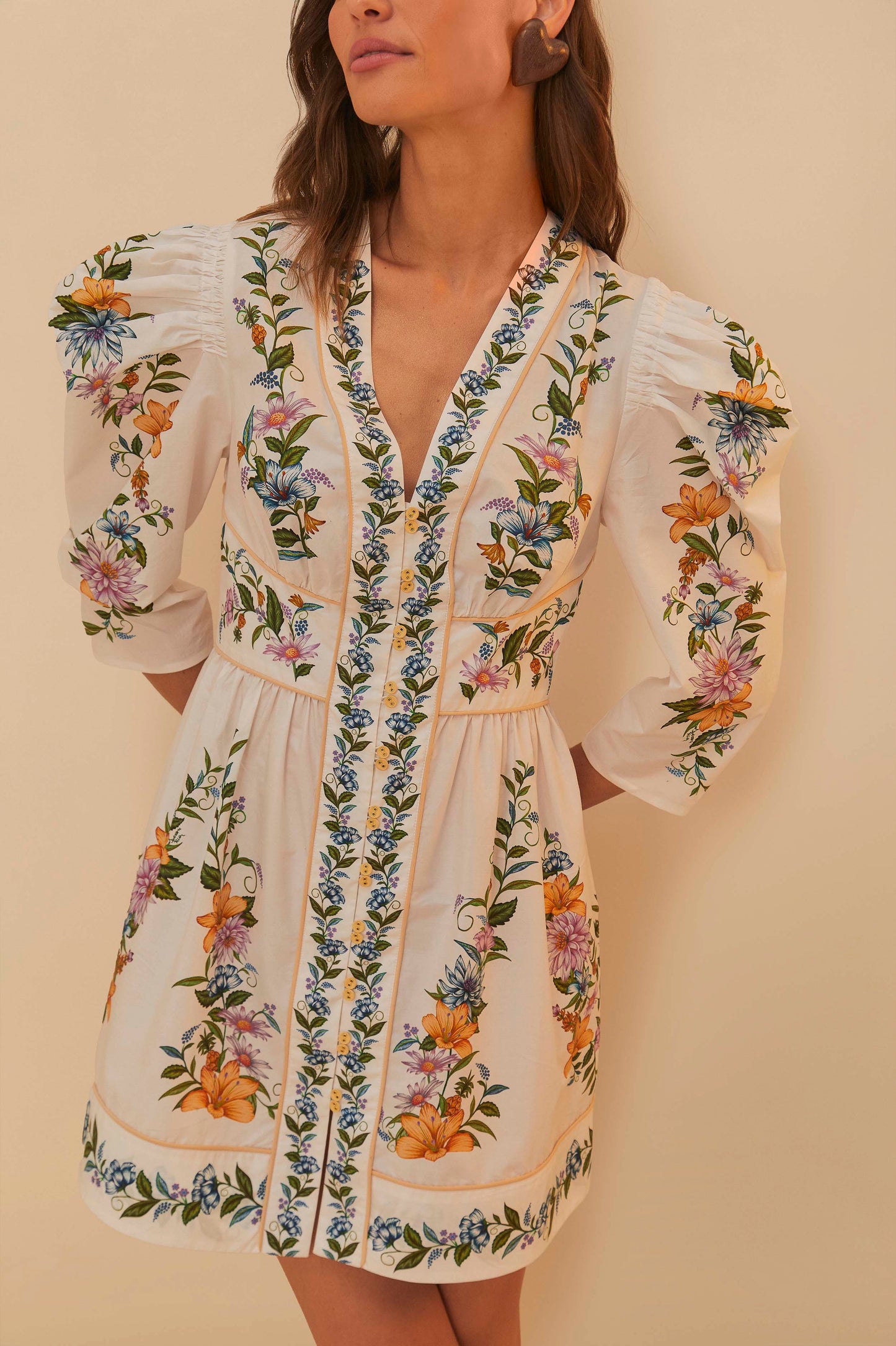 Sweet Bloom Dreamscape Off-White Mini Dress