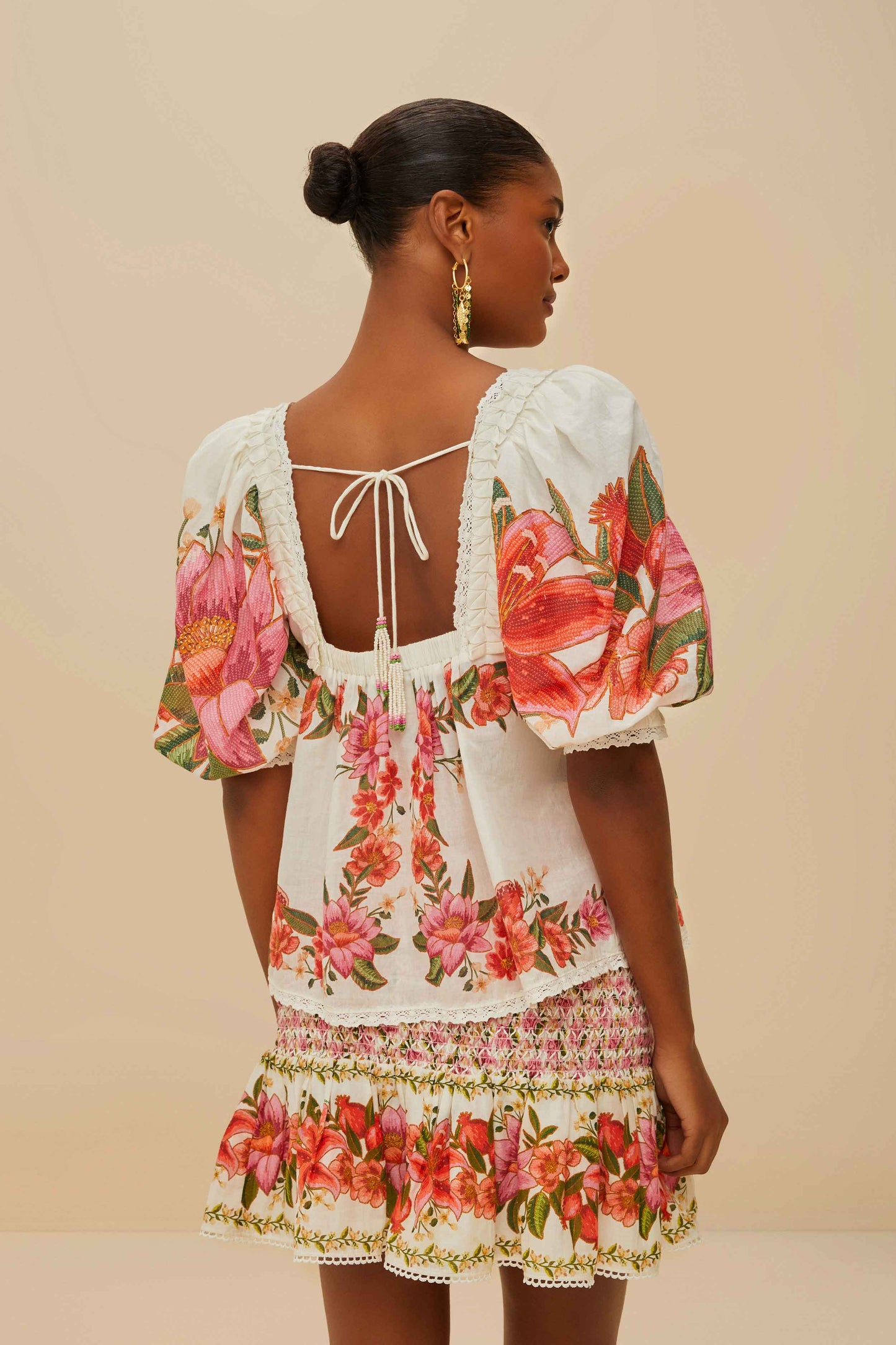 Summer Fruit Off-White Blouse