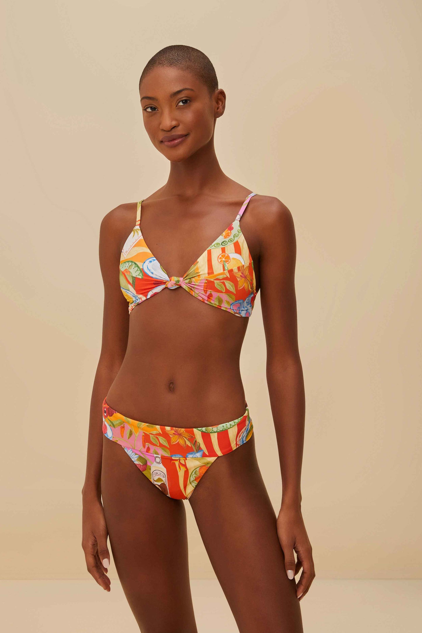 Summer Picnic Knot Bikini Top