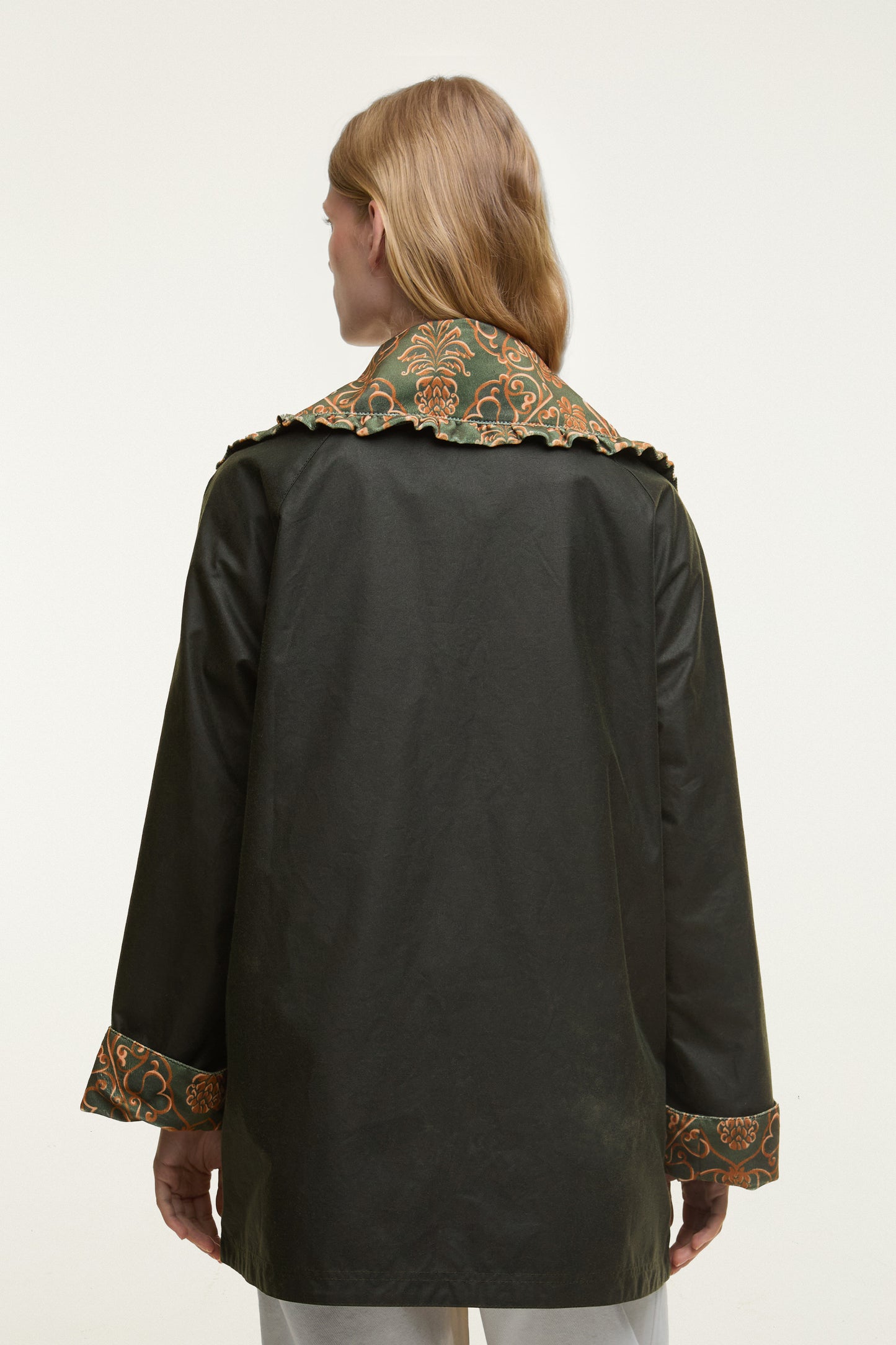 Barbour x Farm Rio Maria-Clara Waxed Jacket