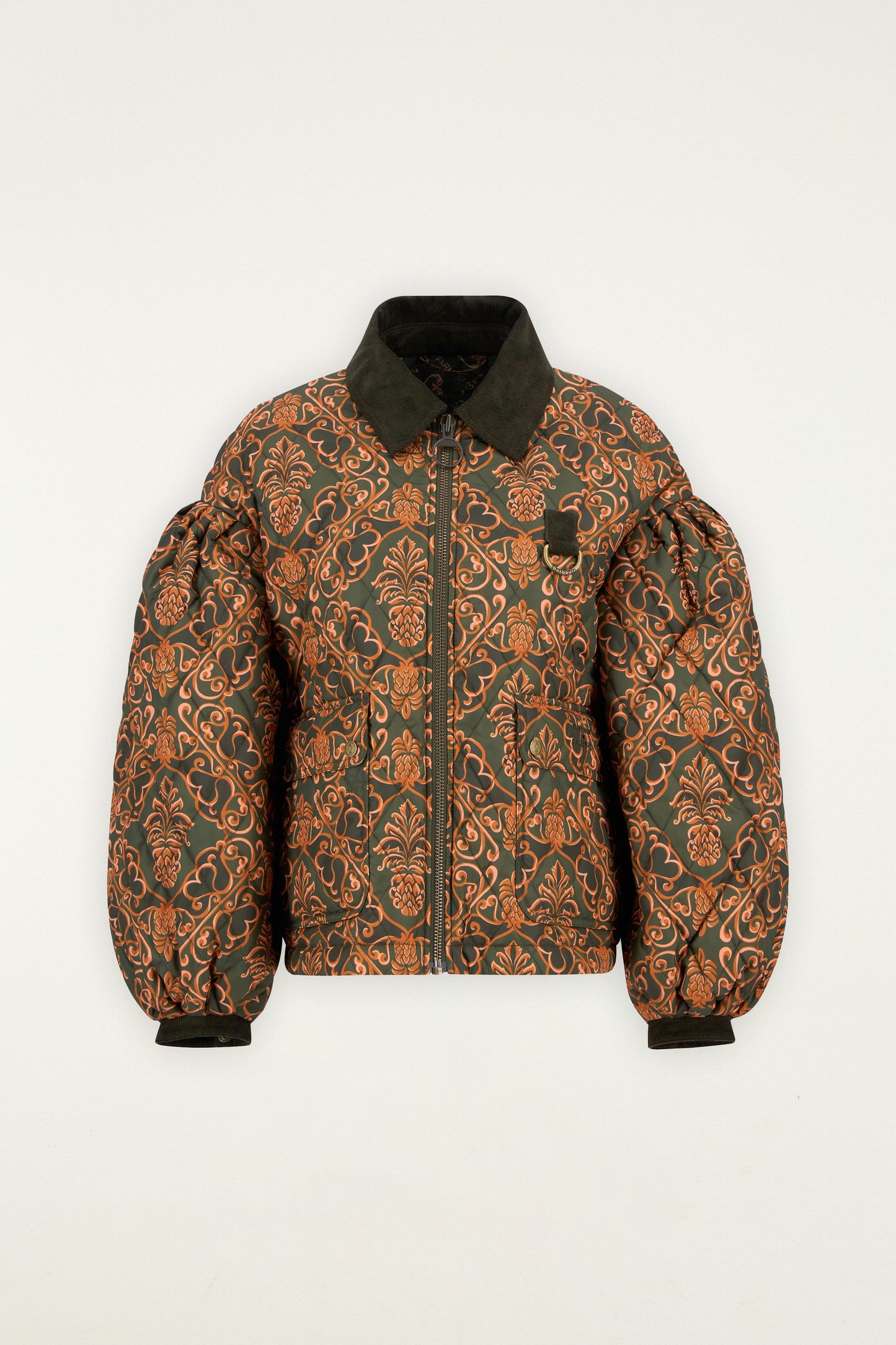 Barbour x Farm Rio Royal Pineaple Green Jacket