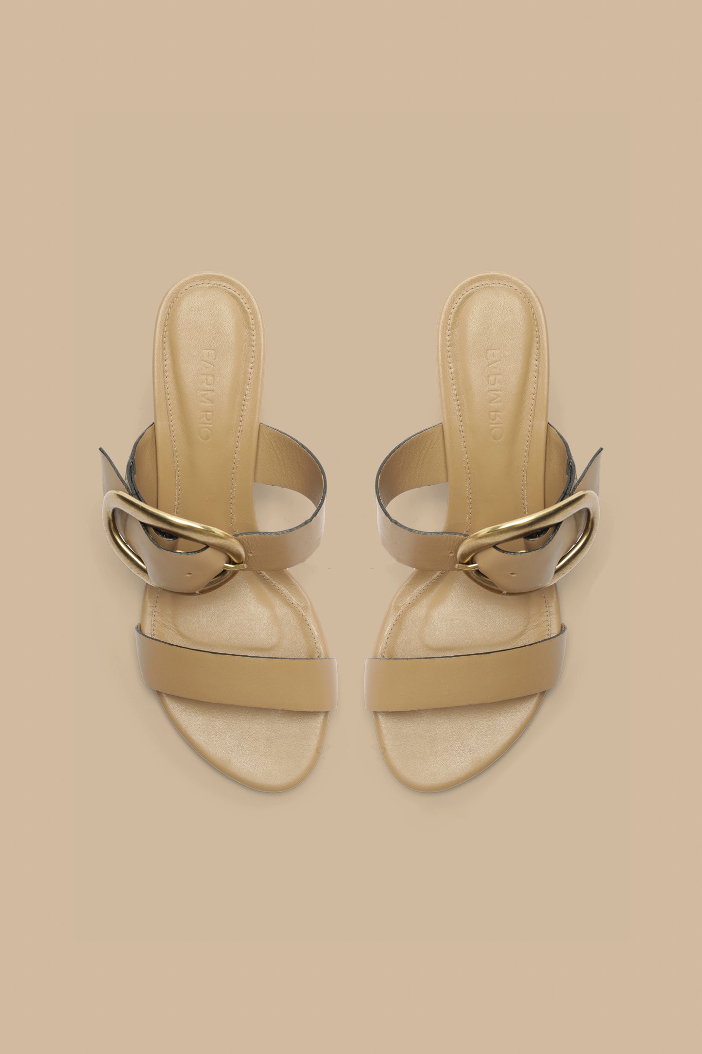 Mocha Buckle Wedge Sandal