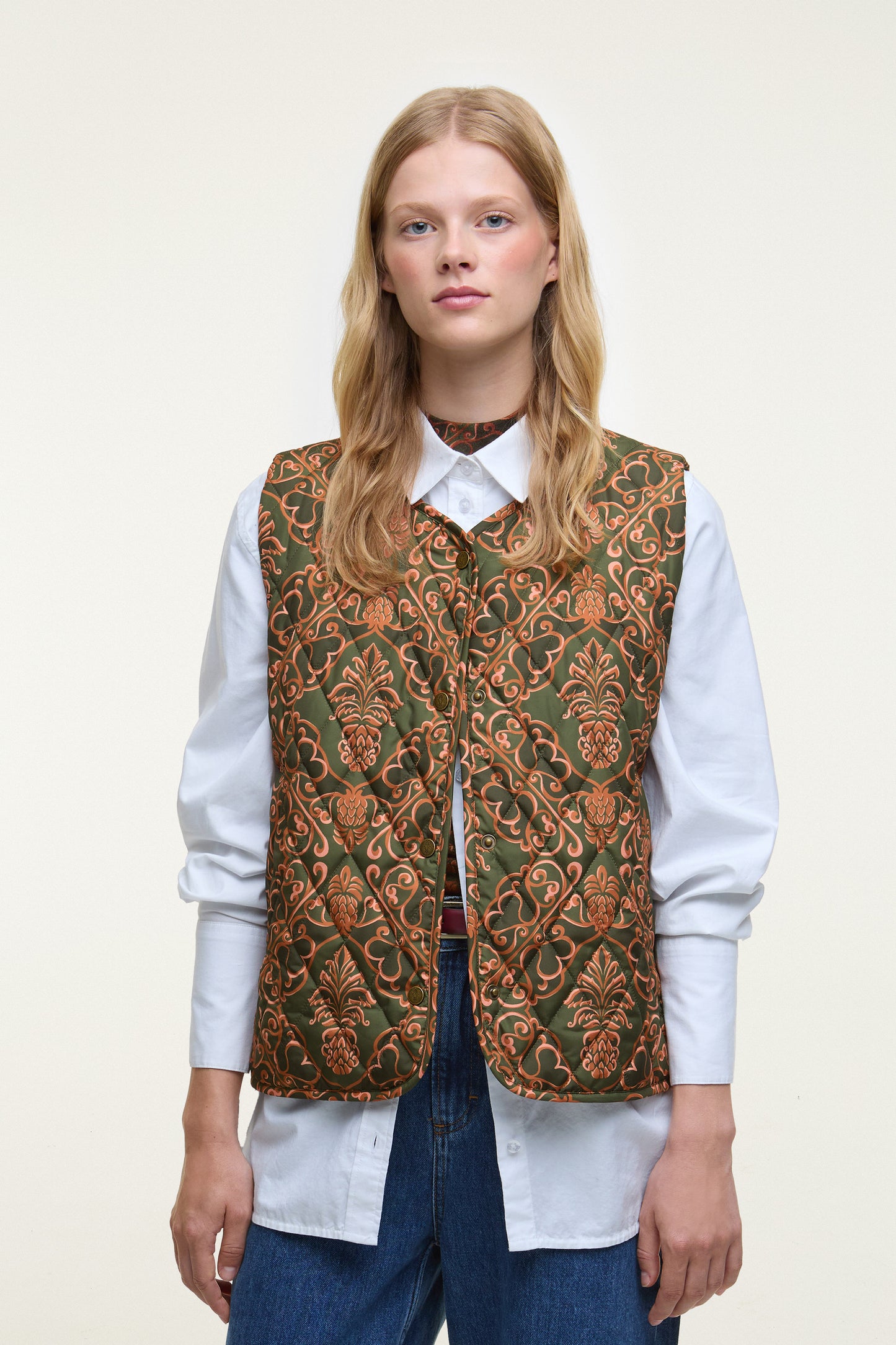 Barbour x Farm Rio Green Fernanda Liner