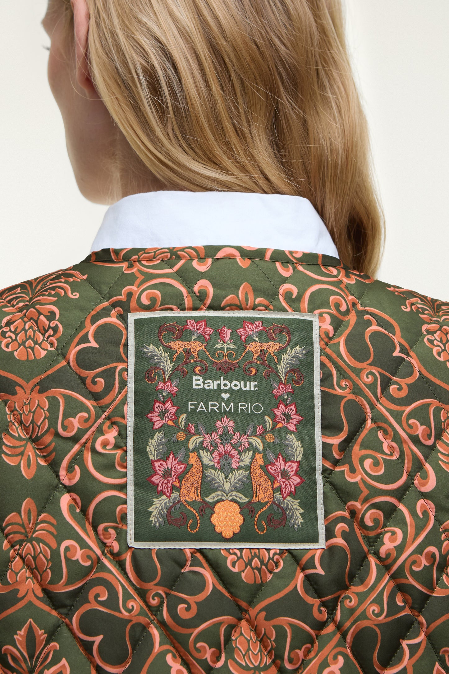 Barbour x Farm Rio Green Fernanda Liner
