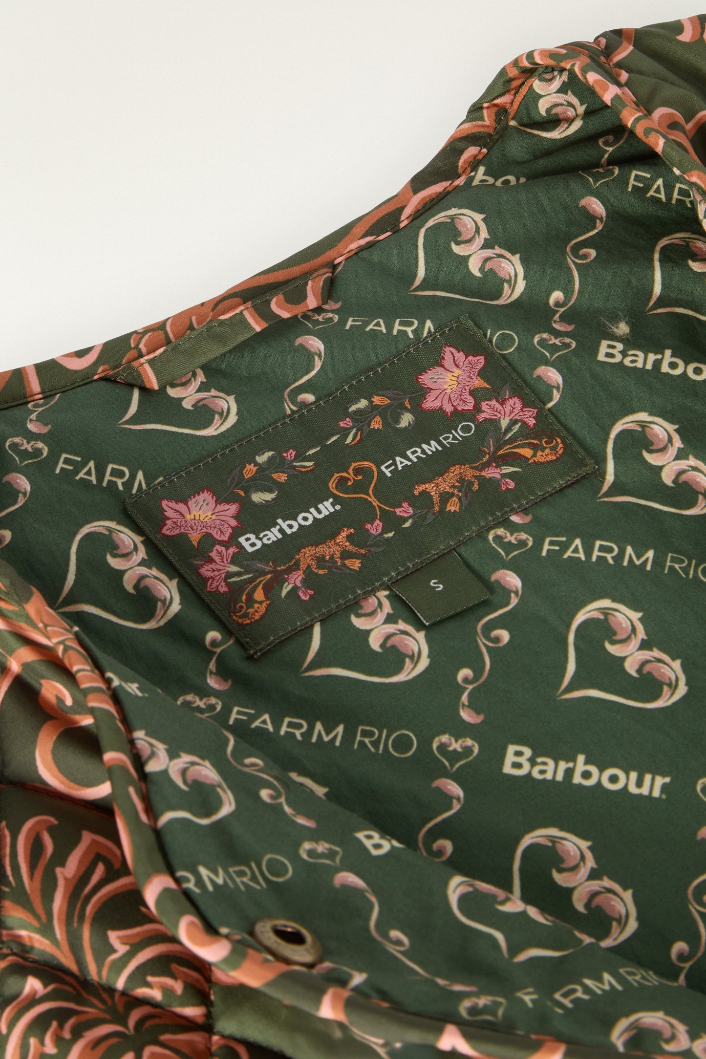 Barbour x Farm Rio Green Fernanda Liner