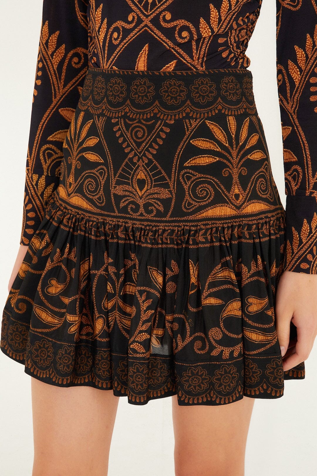 Black Cornely Ainika Lenzing™ Ecovero™ Viscose Mini Skirt