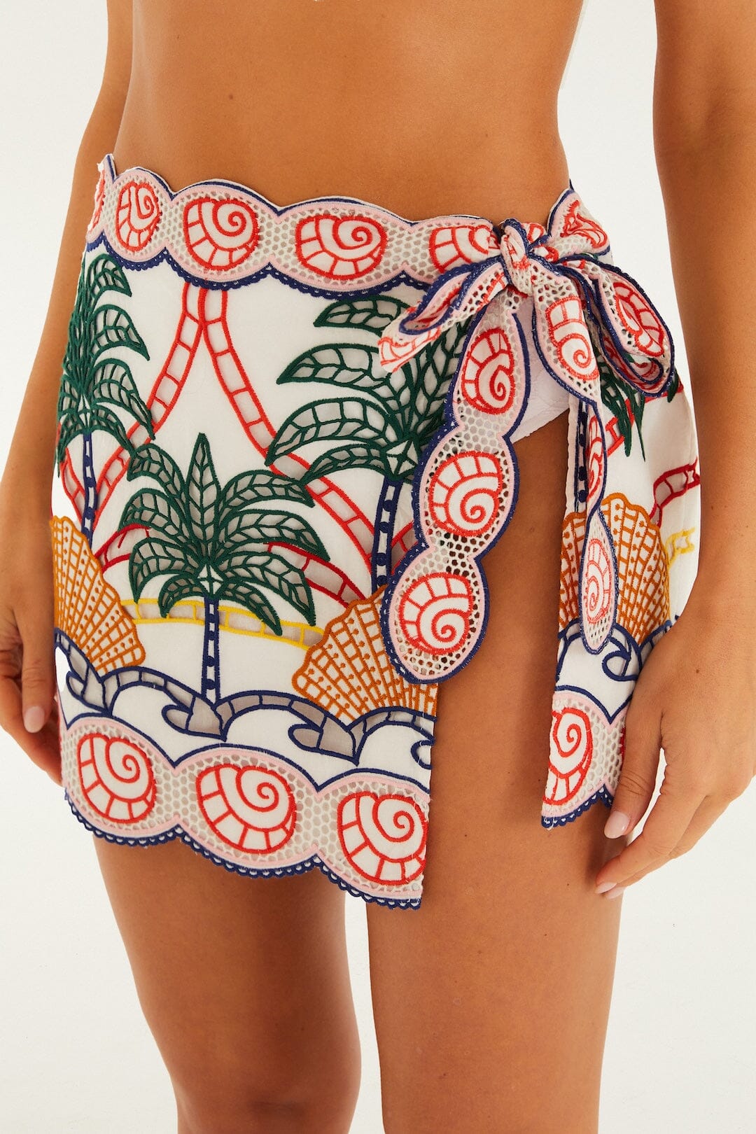 Off-White Tropical Graphic Richelieu Mini Skirt