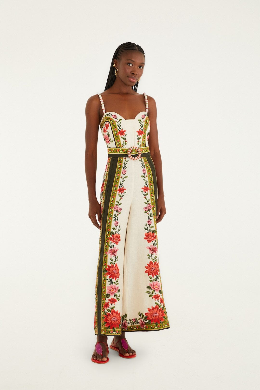 Sand Wonder Rio Sleeveless Euroflax™ Premium Linen Wide-Leg Jumpsuit